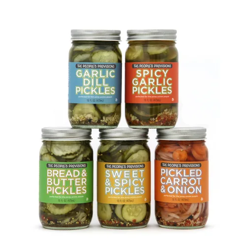 Vista 7 de The People's Provisions - Encurtidos dulces y picantes de 16 oz - Chips crujientes de encurtidos dulces y picantes (paquete de 3)