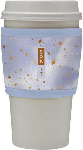 Vista 172 de Sok It HotSok Coffee & Tea - Funda de neopreno con aislamiento reutilizable (floral abstracto)