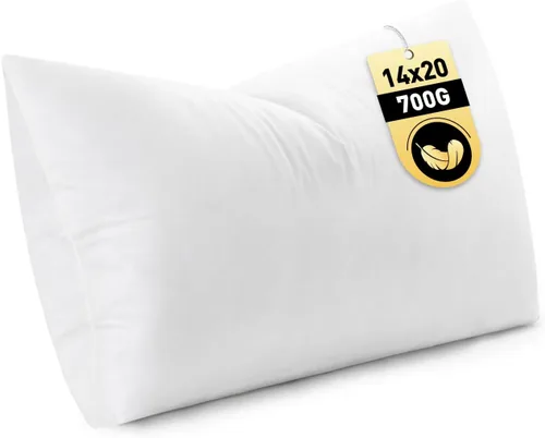 Vista 15 de MIULEE - Relleno de almohada de 12x16 pulgadas con plumas y plumón, almohada esponjosa y cómoda con tela de algodón para cama, sofá y sillón