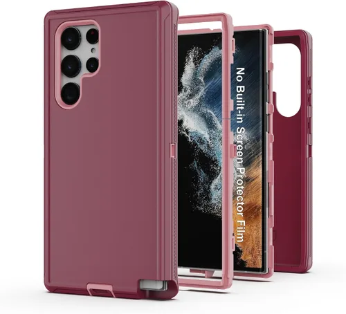 Vista 9 de Funda protectora resistente para Galaxy S23 5G, funda protectora resistente con [3 en 1] Cubierta de protección de goma resistente a prueba
