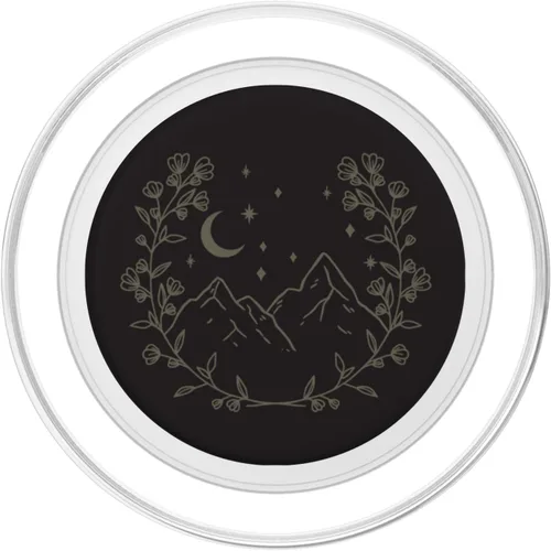 Vista 2 de Verde oliva - PopSockets MagSafe PopGrip floral bohemio con diseño de luna y montaña para iPhone