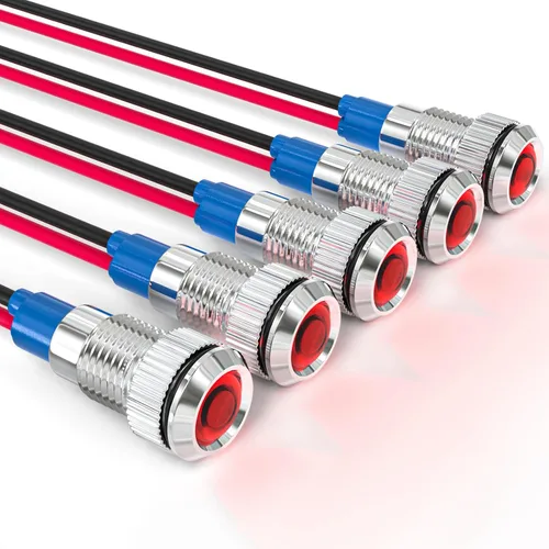 Vista 12 de GASHER Luz indicadora de ahorro de energía LED colorida de 5PCS 12V 20mA Colorido