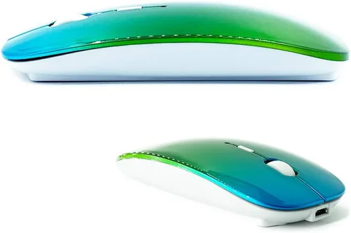 Vista 7 de KLO Mouse Bluetooth recargable para MacBook/MacBook Air/Pro/iPad, mouse inalámbrico para portátil/notebook/PC/iPad/Chromebook (Oro)