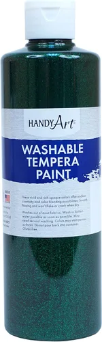 Vista 2 de Handy Art Pintura lavable con purpurina de 8 onzas, azul