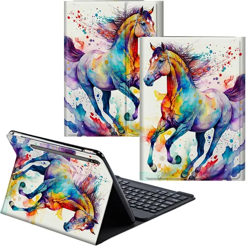 Vista 19 de Funda para Samsung Galaxy Tab S6 Lite 2022/2020 Teclado inalámbrico desmontable y cubierta de cuero PU Funda protectora para Samsung Galaxy Tab S6