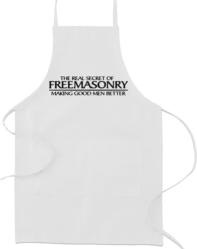 Vista 5 de El verdadero secreto de la masonería haciendo que los hombres buenos sean mejores delantal de cocina masónico - [Negro]