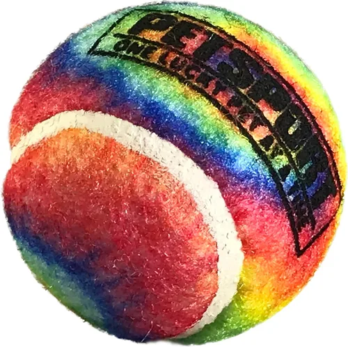 Vista 3 de PetSport Pelota de tenis chirriante para perros Paquete de 3 pelotas pequeñas (1.8 pulgadas) seguras para mascotas y bolas de goma extra gruesas