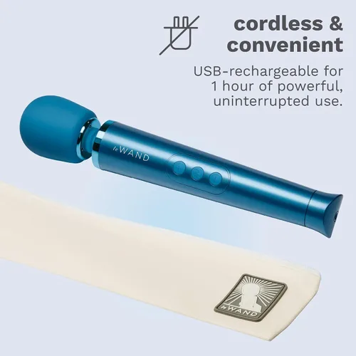 Vista 6 de Le Wand - Masajeador personal pequeño para mujeres y hombres - Masajeador de varita vibratoria con 10 velocidades ruidosas y 6 patrones de vibración