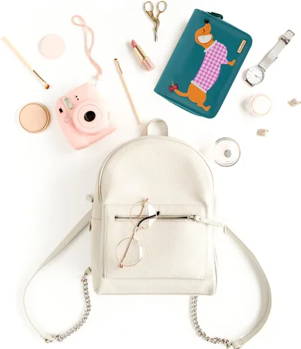 Vista 6 de kukubird Elephant & Mouse - Cartera de mano mediana con patrón floral para mujer