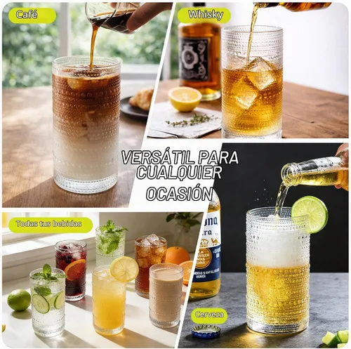 Vista 7 de Vasos grandes con pajillas, 16 onzas, 16.2 fl oz, paquete de 6
