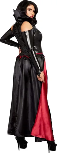Vista 2 de Dreamgirl Disfraz de vampiro para mujer, talla grande, disfraz de princesa de la oscuridad para Halloween