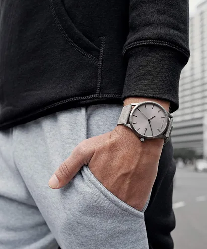 Vista 5 de MVMT D-MM01-GRGR Reloj de cuarzo para hombre con correa de piel de becerro