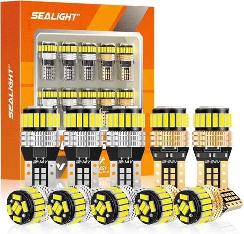 Vista 14 de SEALIGHT Bombilla LED 921 Luz de Reversa con Chips LED SMD 3030, 912 906 904 W16W T15 Bombilla LED 921 con Proyector de Reemplazo para Luces
