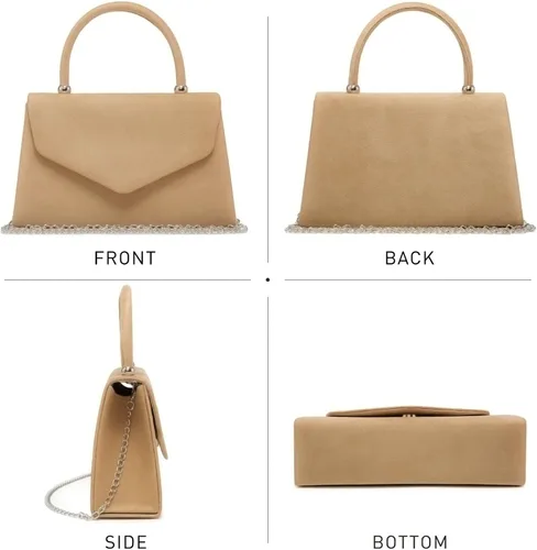 Vista 20 de Dasein Bolso de noche para mujer, embragues de fiesta, bolsos de boda, cóctel, baile de graduación, bolsos con purpurina esmerilada