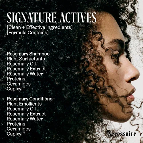 Vista 7 de Nécessaire Rosemary Hair Duo Conjunto de champú y acondicionador de romero fortalecedor multiproteína para cabello adelgazante. Para mujeres +