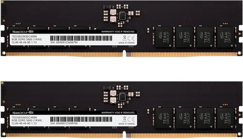 Vista 10 de TEAMGROUP Elite DDR5 de 16GB 4800 MHz (PC5-38400) CL40 sin ECC, sin búfer 1.1 V UDIMM 288 pines PC, módulo de memoria RAM actualizada