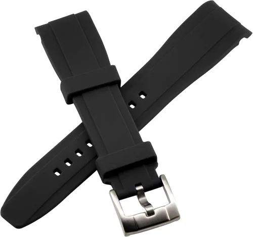 Vista 4 de YISIWERA Correa de reloj de silicona de alta calidad con extremos curvados universales de goma para hombres y mujeres de 0.709in, 0.787in, 0.866in