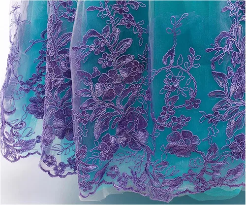 Vista 3 de PURFEEL Vestido de fiesta de tul tutú con espalda en V para niñas