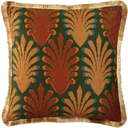 Vista 70 de patdrea Funda de almohada de terciopelo francés de diseño, 18 x 18 pulgadas Aviario