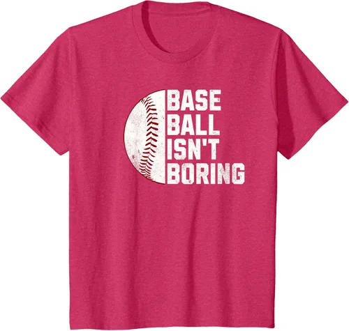 Vista 73 de Camiseta Baseball Isn't Boring, Negro