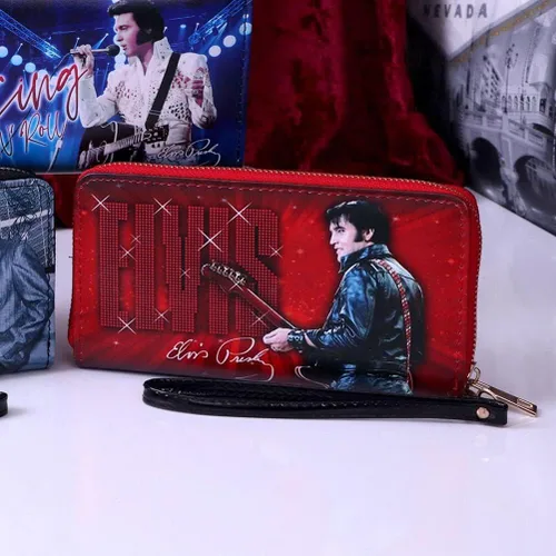 Vista 7 de Nemesis Now Elvis 68 Performance Red - Bolso para mujer, 7.5 in