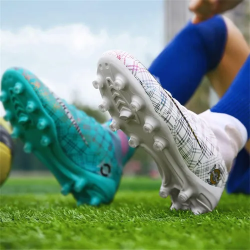 Vista 5 de KAEAEILSS Botas de fútbol para hombre, zapatos de fútbol con tacos para adultos, cómodos, atléticos