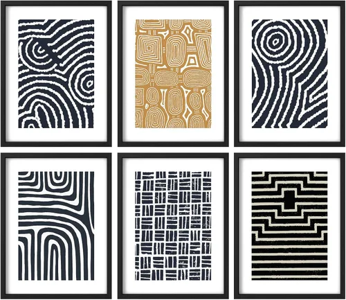 Vista 105 de Juego de galería de collage enmarcado para pared, diseño de plantas de flores de William Morris, ilustraciones de naturaleza silvestre, moderno