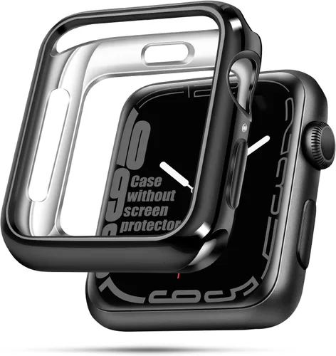 Vista 45 de top4cus - Funda ecológica protectora, de TPU suave y flexible, compatible con iWatch Series 5, Series 4, Series 3, Series 2 y Series 1 Negro