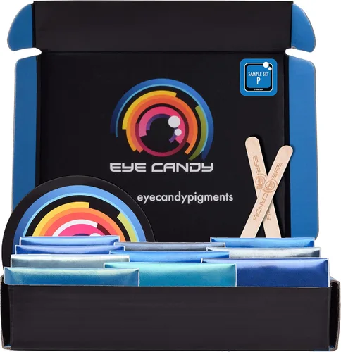 Vista 3 de Eye Candy Pigments Blue Mica Pigment Powder Set P - Polvo de mica para arte de resina epoxi - Carpintería - Polvo de mica de grado cosmético