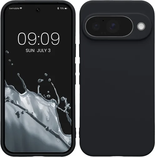 Vista 16 de kwmobile Funda compatible con Google Pixel 9 - Funda protectora delgada de TPU para teléfono - Acabado mate suave - Piedra antigua