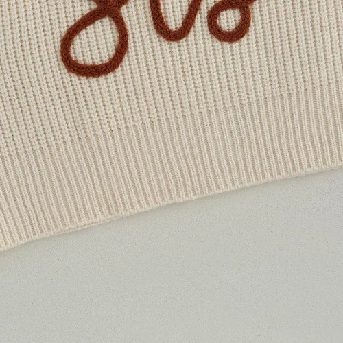 Vista 6 de Atuendo a juego para hermana mayor, hermana pequeña, suéter de punto grueso, sudadera cálida de punto para otoño