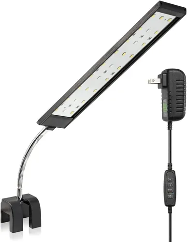 Vista 10 de DaToo Luz de acuario pequeña luz LED clip para pecera 1.5W con temporizador y atenuador, 1 año de garantía