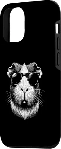 Vista 2 de iPhone 15 Cool conejillo de indias con gafas de sol de conejillo de indias amante caso
