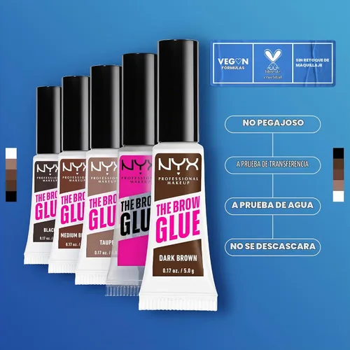 Vista 4 de NYX PROFESSIONAL MAKEUP - El pegamento para cejas, gel para cejas de fijación extrema - Transparente 01 Transparente