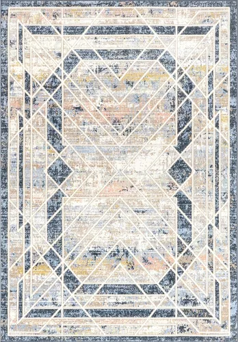 Vista 5 de nuLOOM Nika Modern Faded - Alfombra lavable a máquina, 4 x 6, color azul