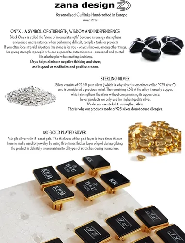 Vista 7 de Gemelos de oro personalizados - Gemelos con monograma grabados - Gemelos con monograma grabados - Regalo de novio de boda o padrinos de boda gemelos