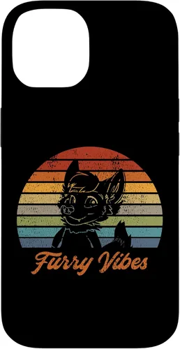 Vista 4 de iPhone 13 Pro Max Retro Furry Fandom Furry Vibes - Lindo estuche de traje OwO