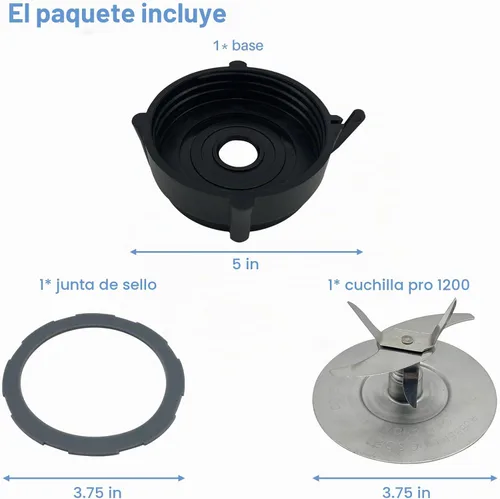 Vista 2 de Kit de cuchillas de licuadora, piezas de repuesto compatibles con licuadoras Oster Pro 1200 BLSTMB-CBG-000 BLSTMBCBG000 BLSTMB-CBF-000 BLSTMBCBF000