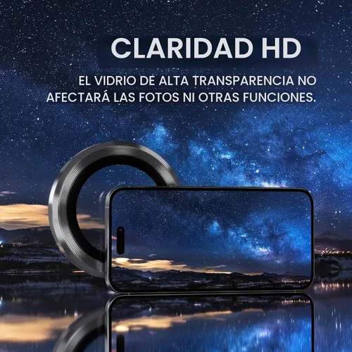 Vista 5 de Choiche Compatible para iPhone 16 Pro/iPhone 16 Pro Max Protector de Lente de Cámara, Vidrio Templado 9H Protector de Pantalla de Cubierta de Cámara