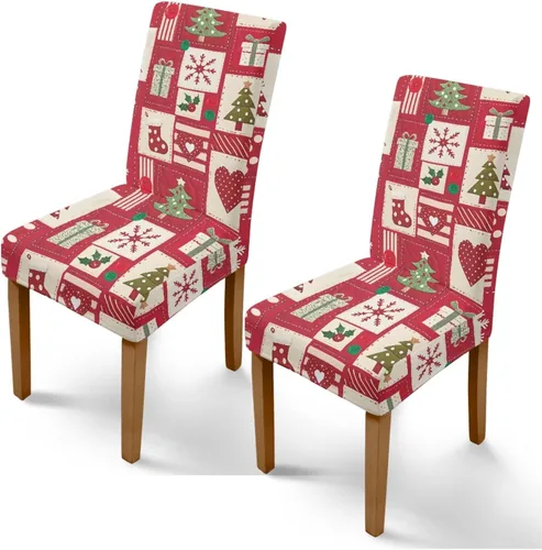 Vista 61 de Rnyleeg Fundas de silla de Navidad para sala de estar, diseño de muñeco de nieve azul, estampado de pájaros, fundas para sillas de comedor, 1