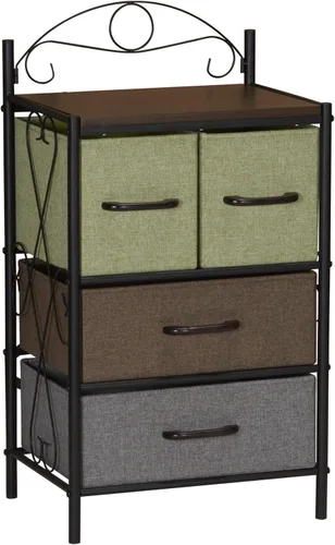Vista 9 de Household Essentials - Unidad de organización de almacenamiento con torre de 8 cajones estilo victoriano, multicolor