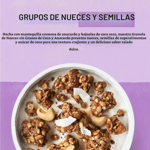 Vista 3 de Granola sin granos y gluten, 0.5 libras de Purely Elizabeth