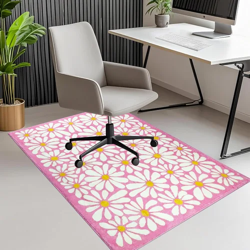 Vista 8 de SHIYUE Office Chair Mat for Hardwood/Tile Floor Carpet, 18"x26" Computer Desk for Rolling Chairs Protector Gaming Non Slip Under TPR Backing
