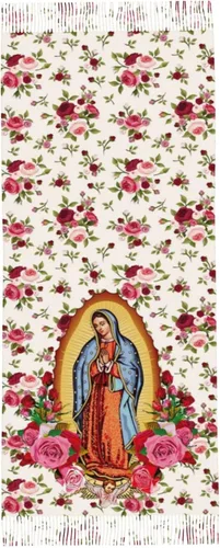 Vista 3 de Virgen de Guadalupe - Manta para mujer, diseño de chales, regalo católico, color rosa, Multi