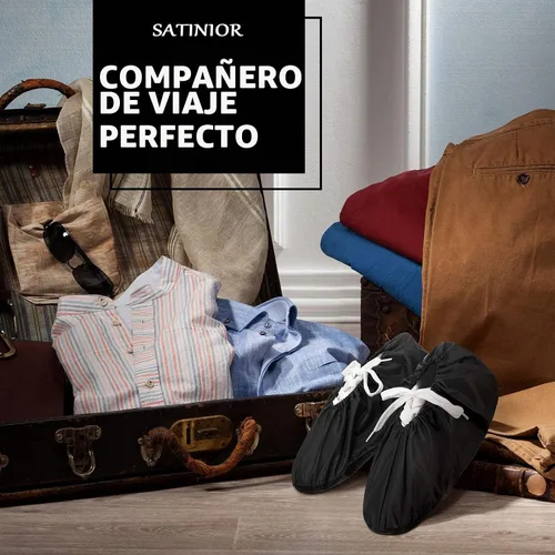 Vista 6 de SATINIOR - 12 pares de fundas elásticas reutilizables impermeables antideslizantes para botas de zapatos