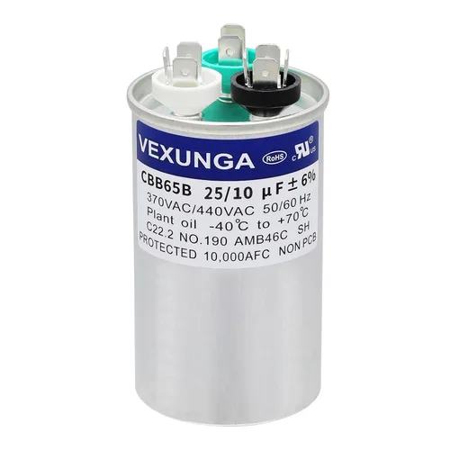 Vista 83 de VEXUNGA Capacitor Dual de Arranque Redondo A/C de 50/5 uF 50+5 MFD 370VAC o 440VAC CBB65 CBB65B Capacitores de Aire Acondicionado para Motor