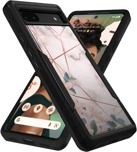 Vista 12 de CasesOnDeck Hybrid Case Compatible with Google Pixel 6A / Pixel 6A (2022) Case [Dual Tactical] Slim Shock Protecting Heavy Duty Cover (American Flag)