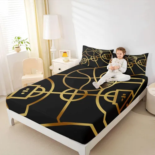 Vista 20 de Sábana bajera de galaxia tamaño individual, juego de ropa de cama con purpurina degradado para niños, niñas, niños y mujeres, decoración