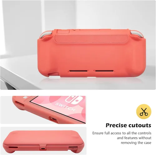 Vista 5 de ProCase Funda con tapa para Nintendo Switch Lite con 2 protectores de pantalla de vidrio templado, funda protectora delgada con cubierta frontal