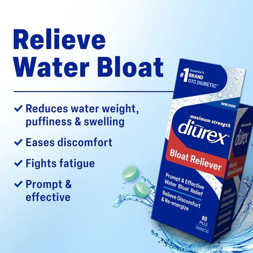 Vista 10 de Diurex Pastillas de agua ultra reenergizantes - Alivia la hinchazón de agua - Siéntete mejor y menos pesado - 80